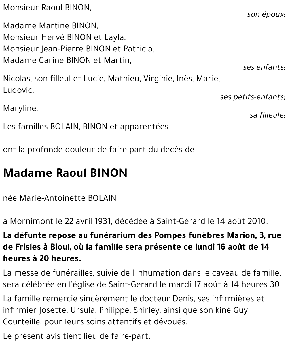Raoul BINON