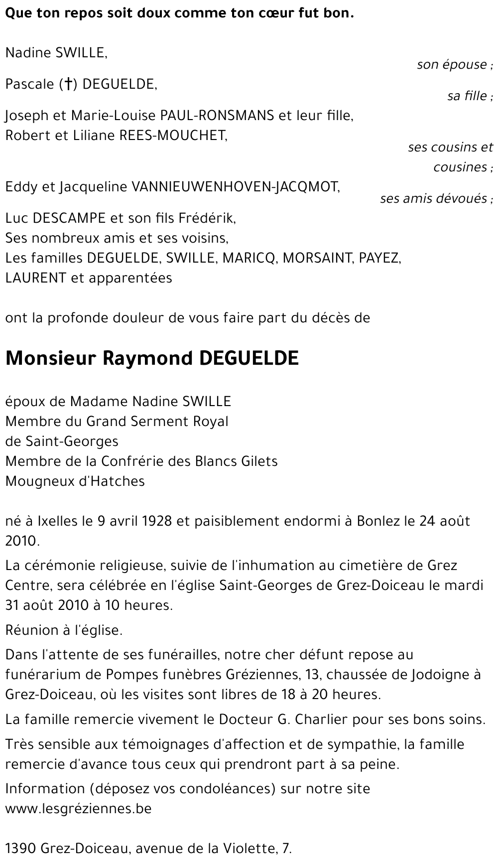 Raymond DEGUELDE