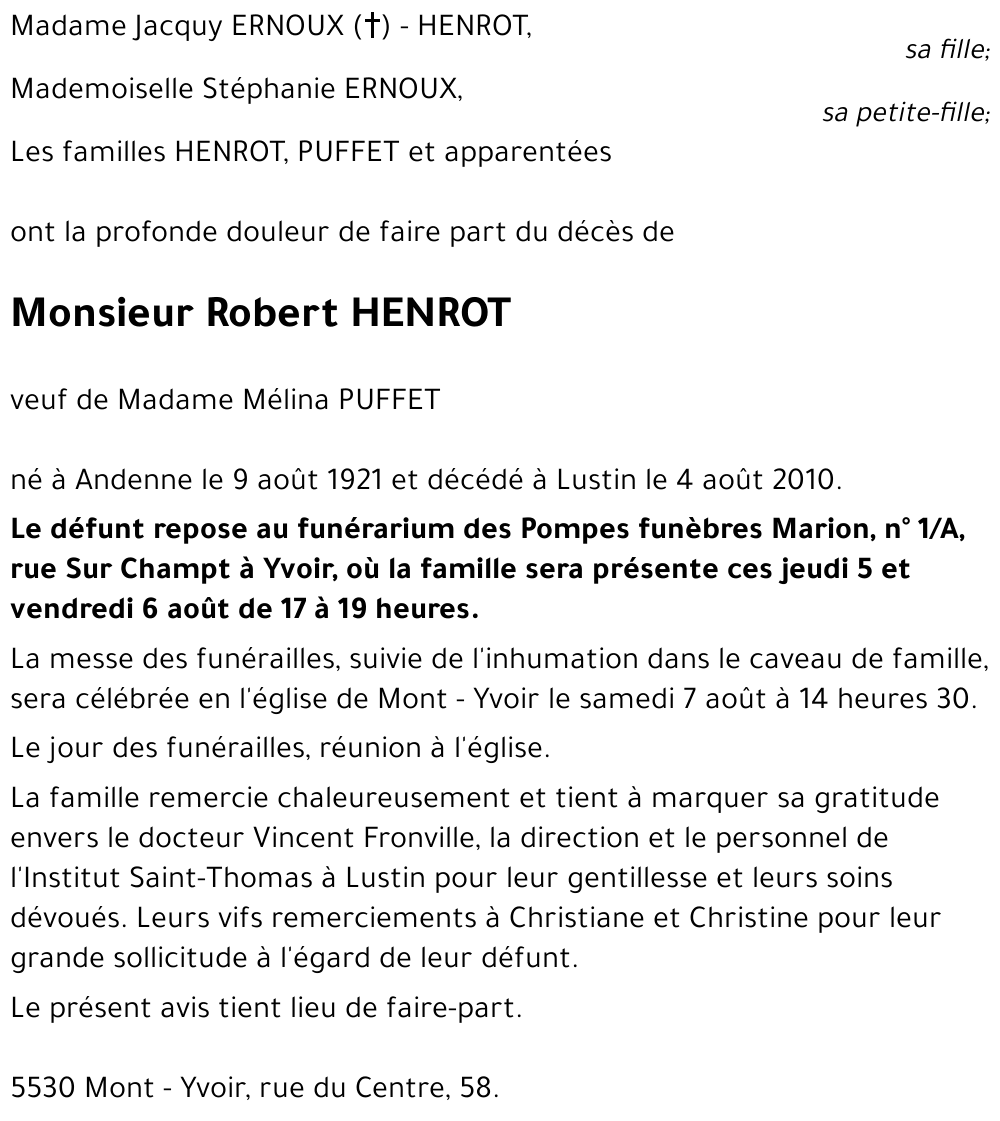 Robert HENROT