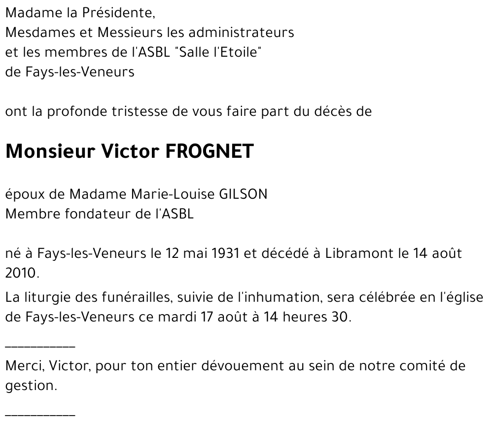 Victor FROGNET