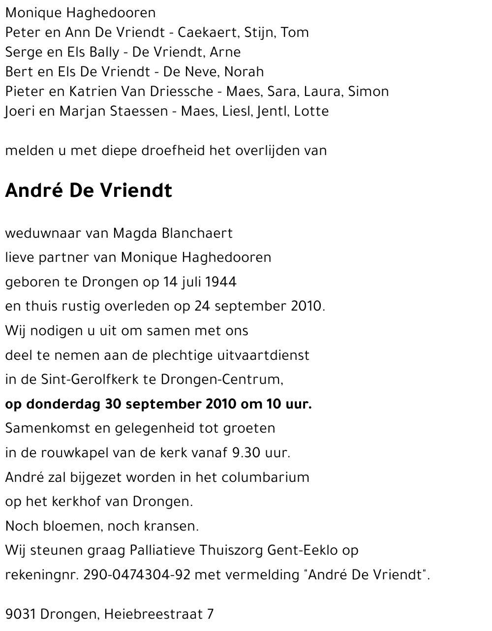 André De Vriendt