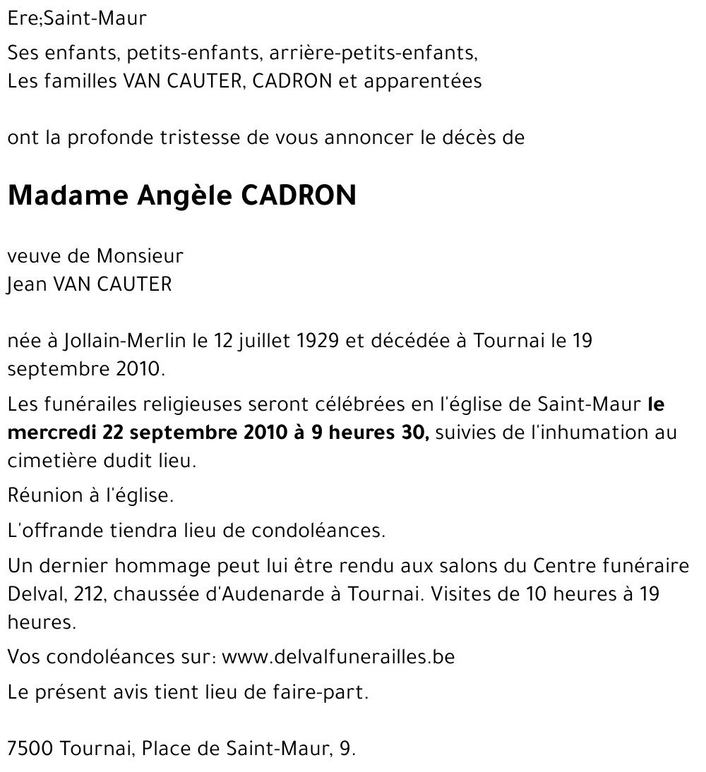 Angèle CADRON