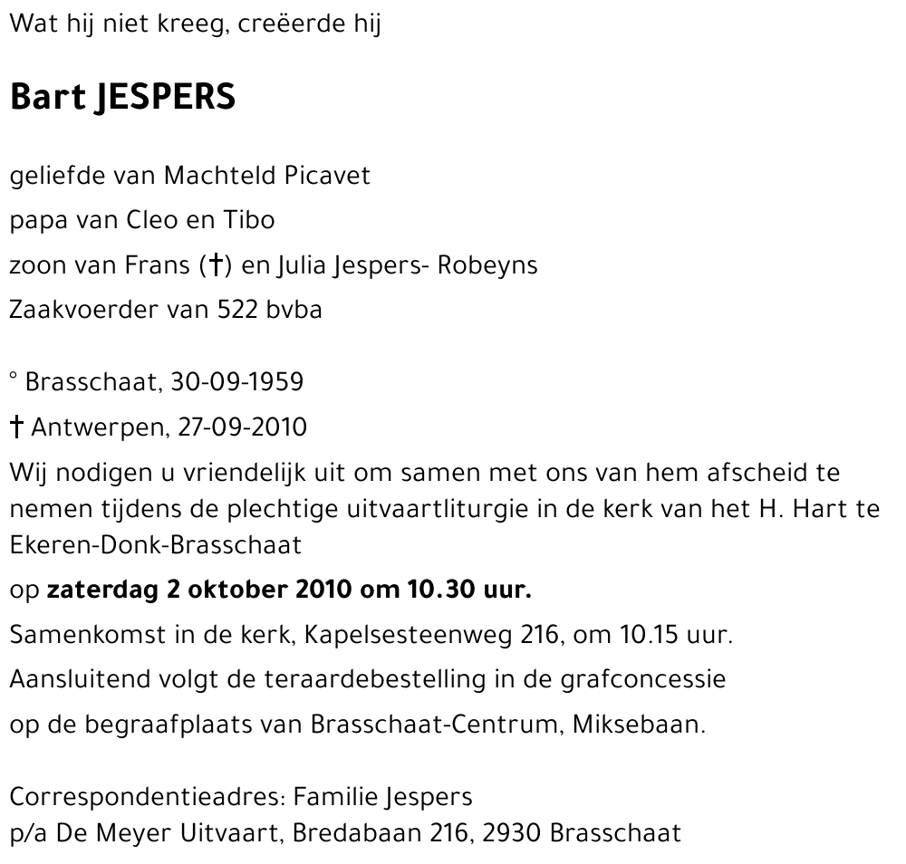 Bart JESPERS