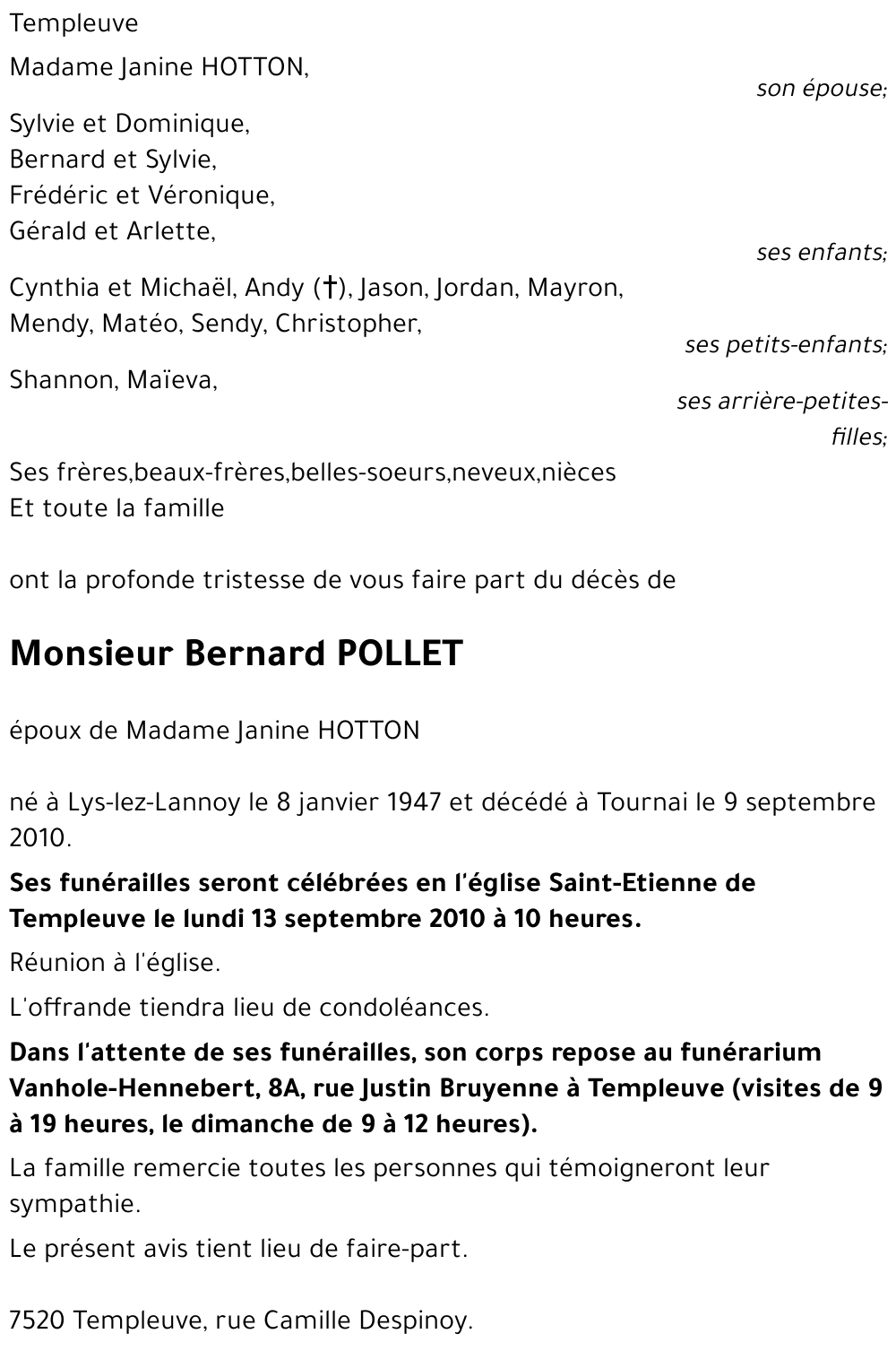 Bernard POLLET