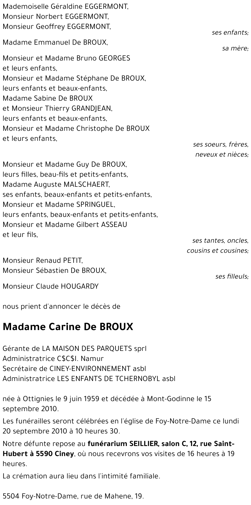 Carine de BROUX