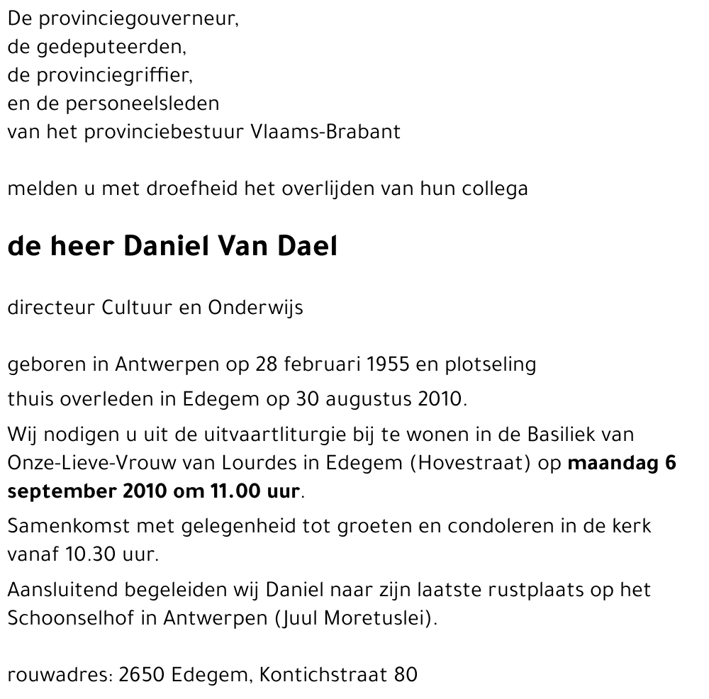 Daniël VAN DAEL