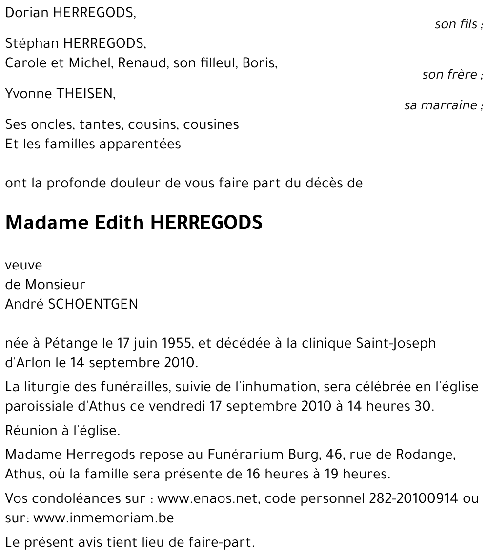 Edith HERREGODS