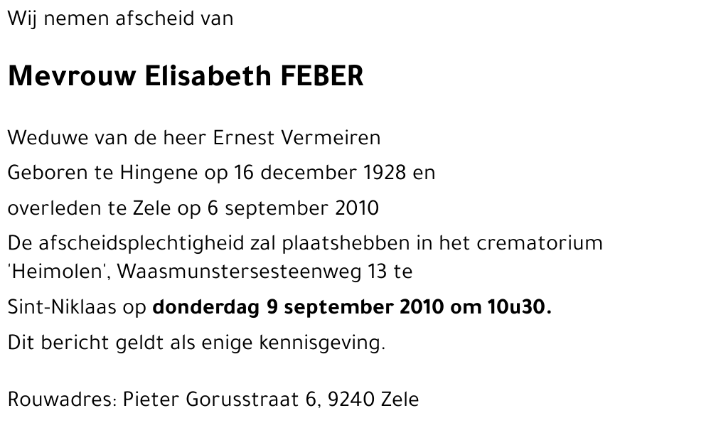 Elisabeth FEBER