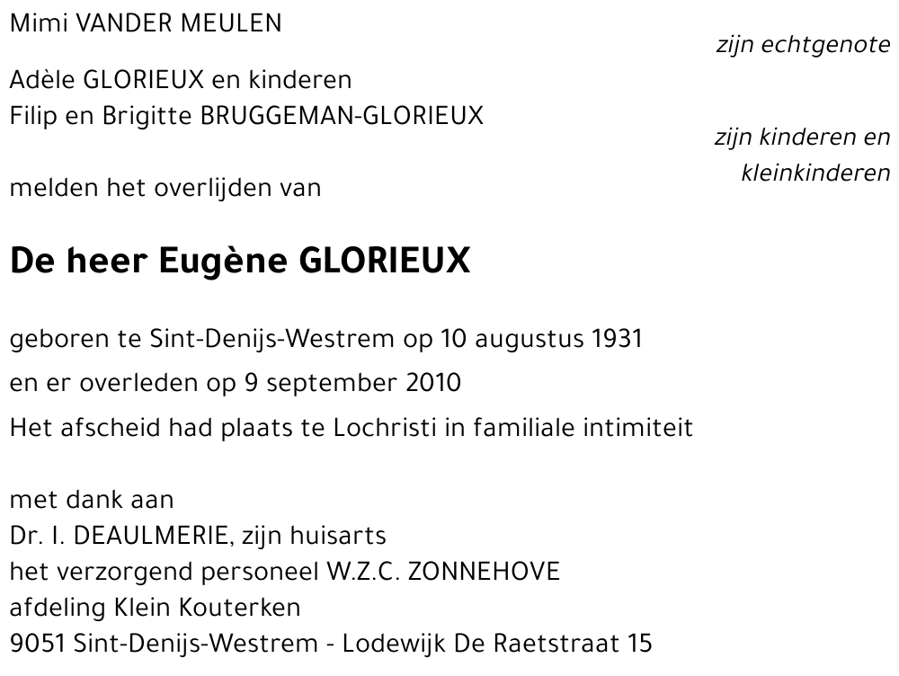 Eugène GLORIEUX