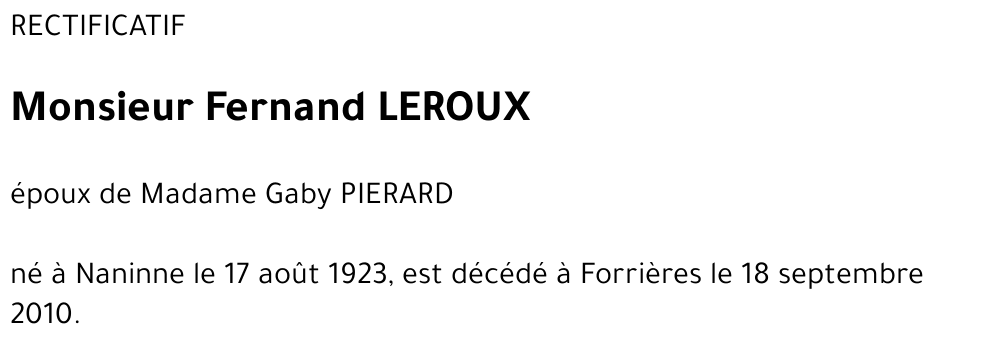 Fernand LEROUX