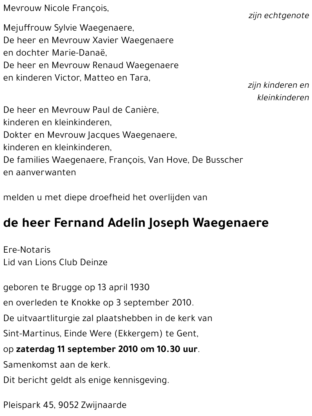 Fernand Waegenaere