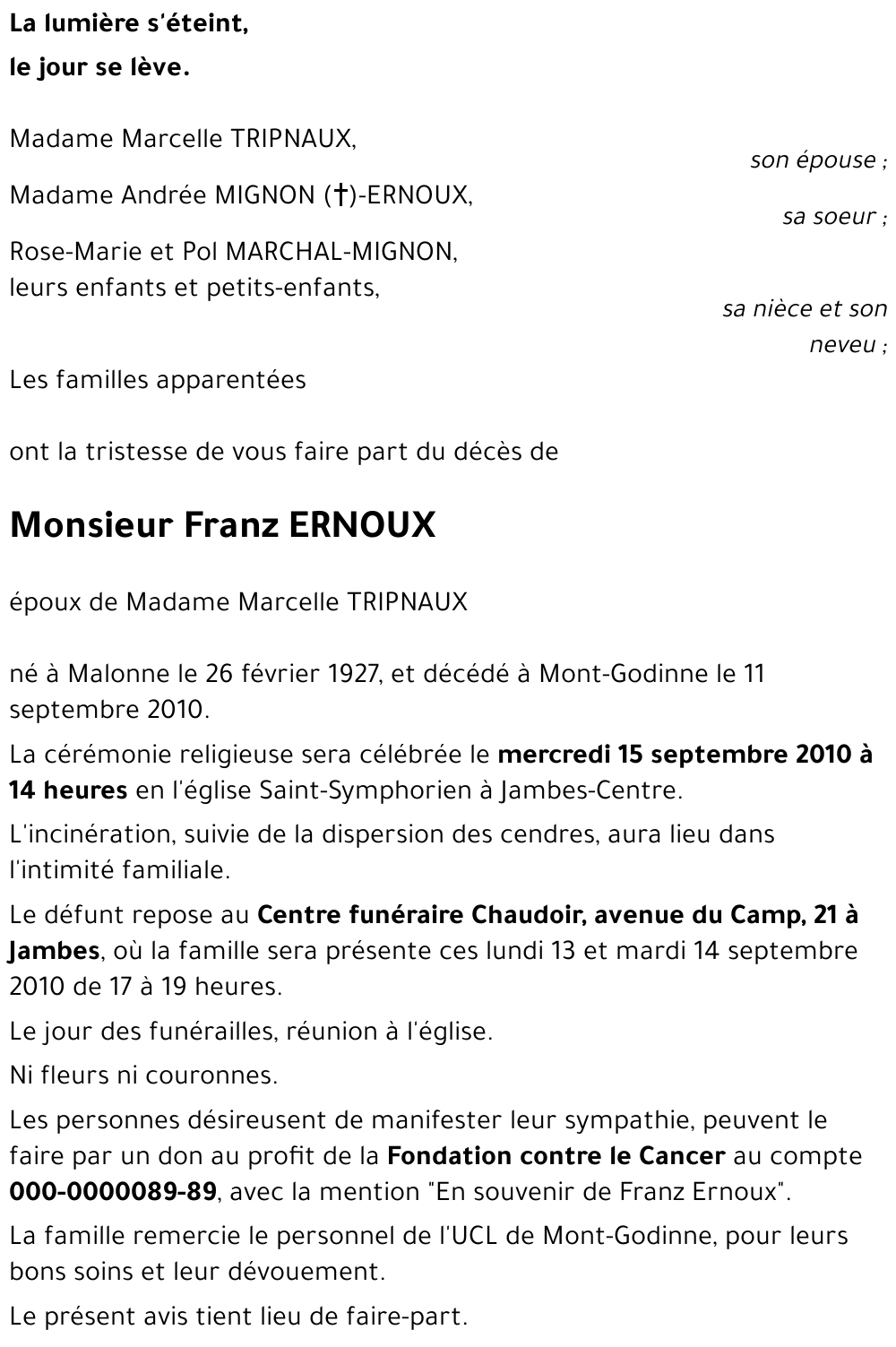 Franz ERNOUX