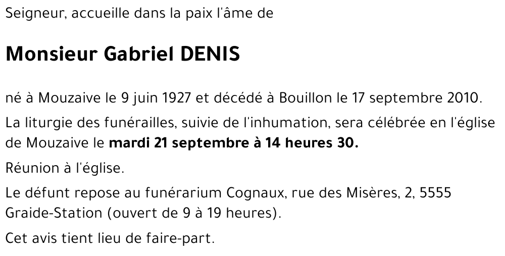 Gabriel DENIS
