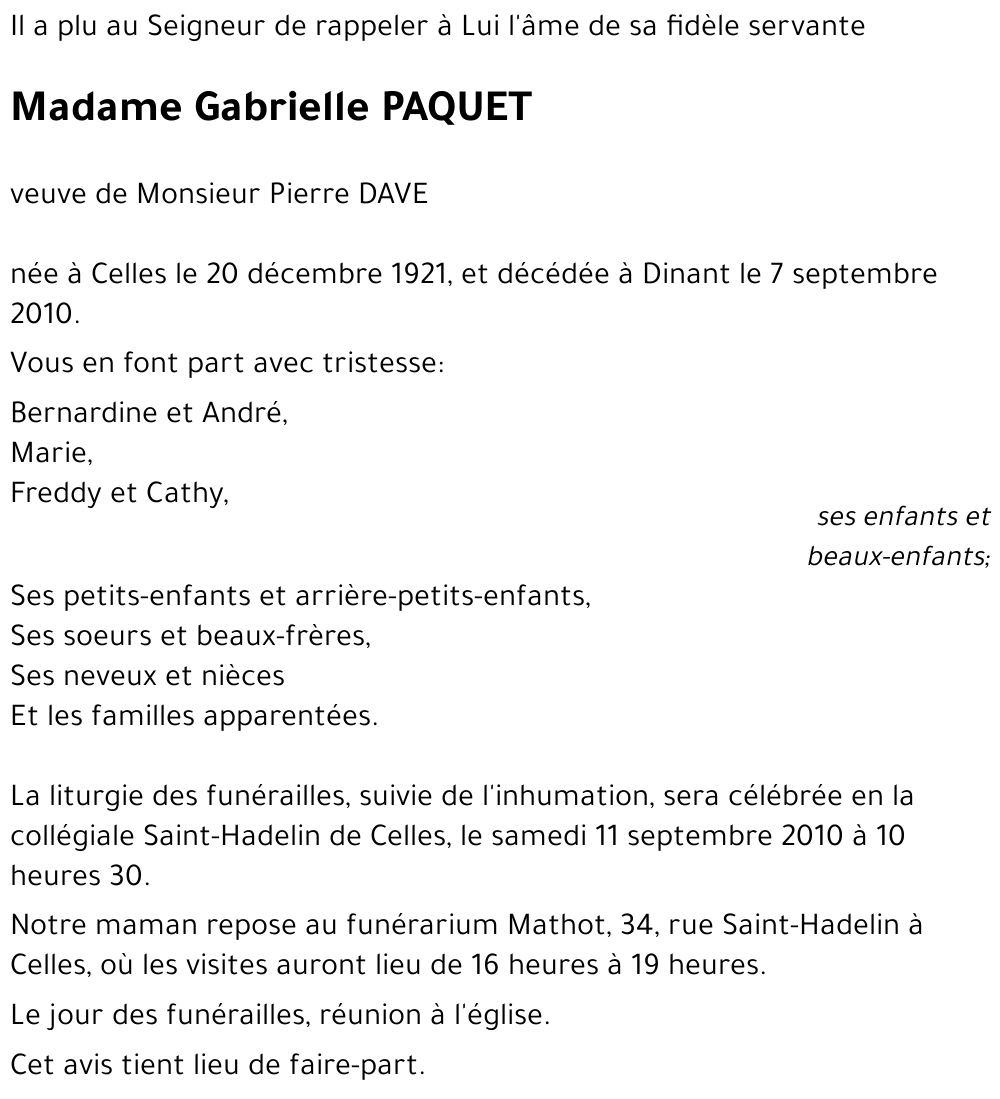 Gabrielle PAQUET