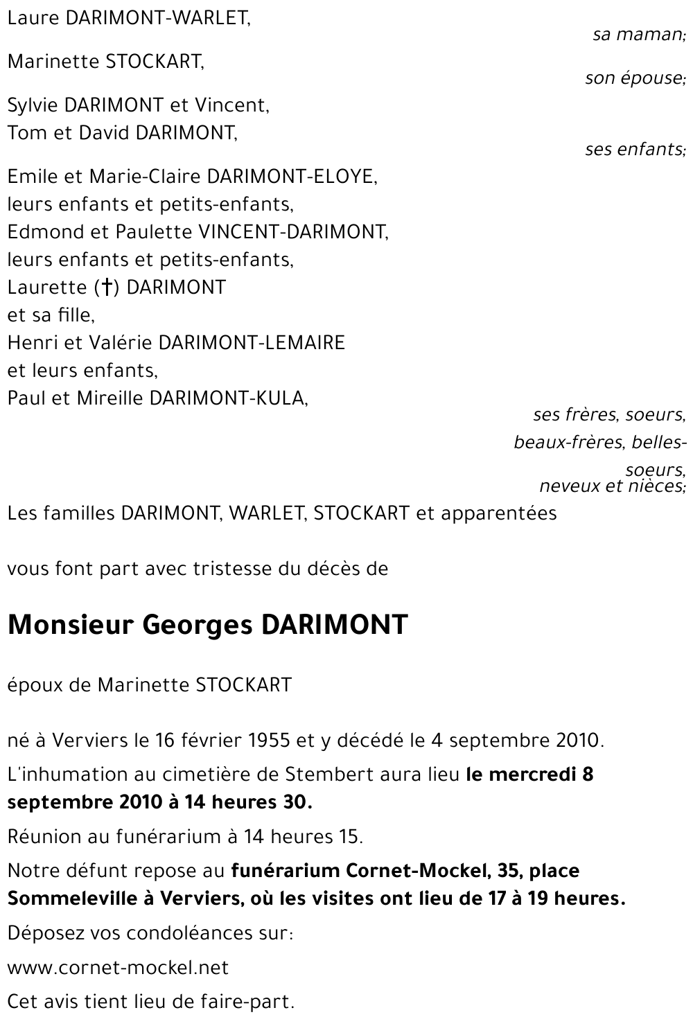 Georges DARIMONT