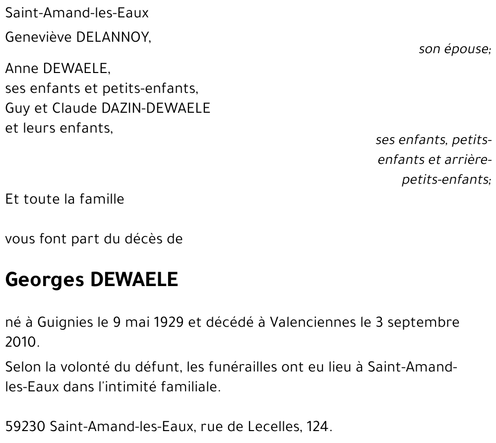 Georges DEWAELE