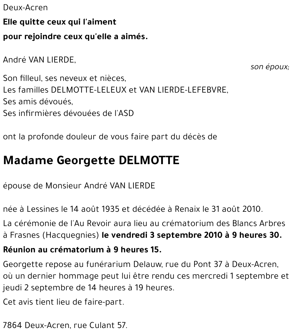 Georgette DELMOTTE