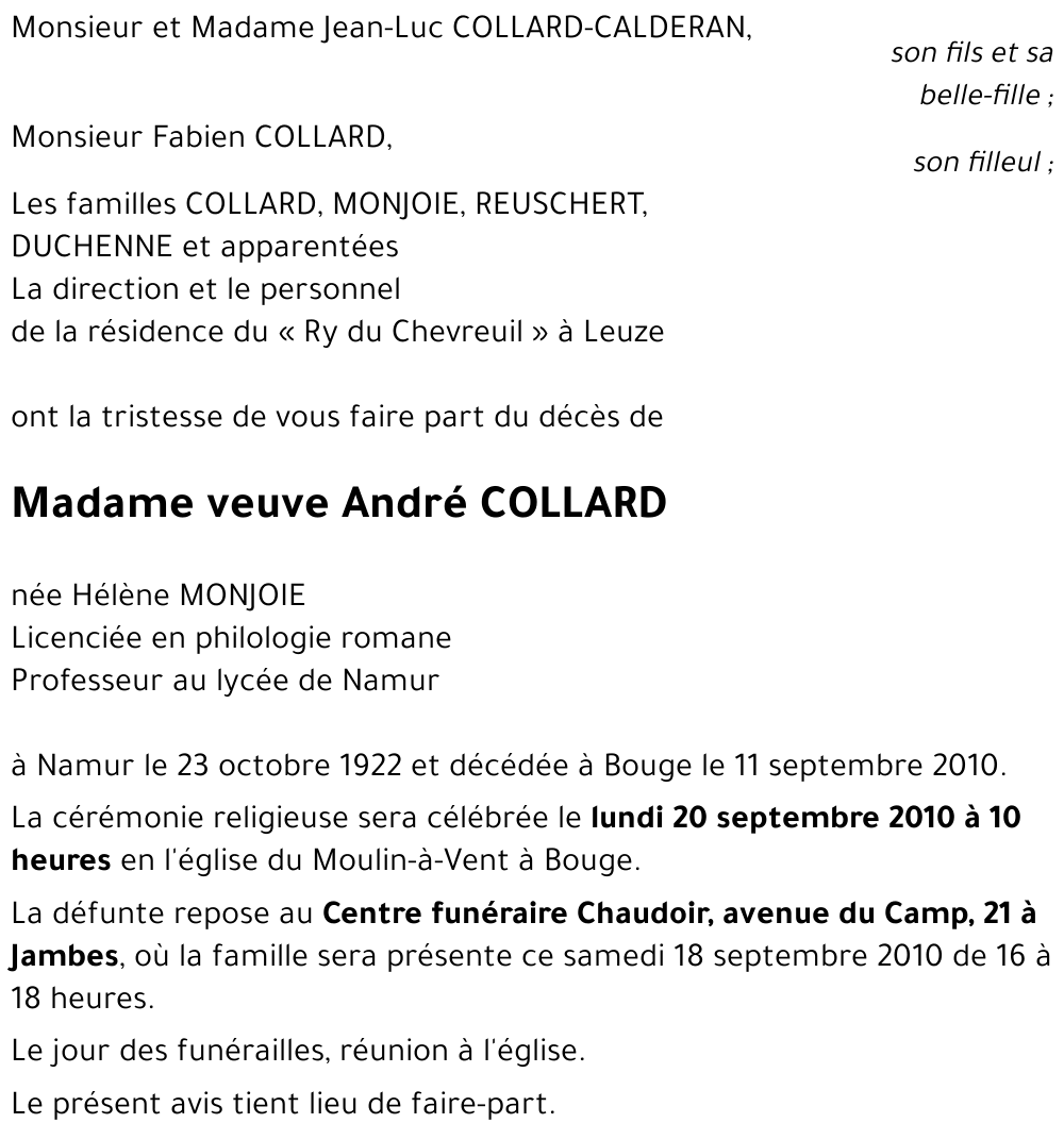 Hélène MONJOIE