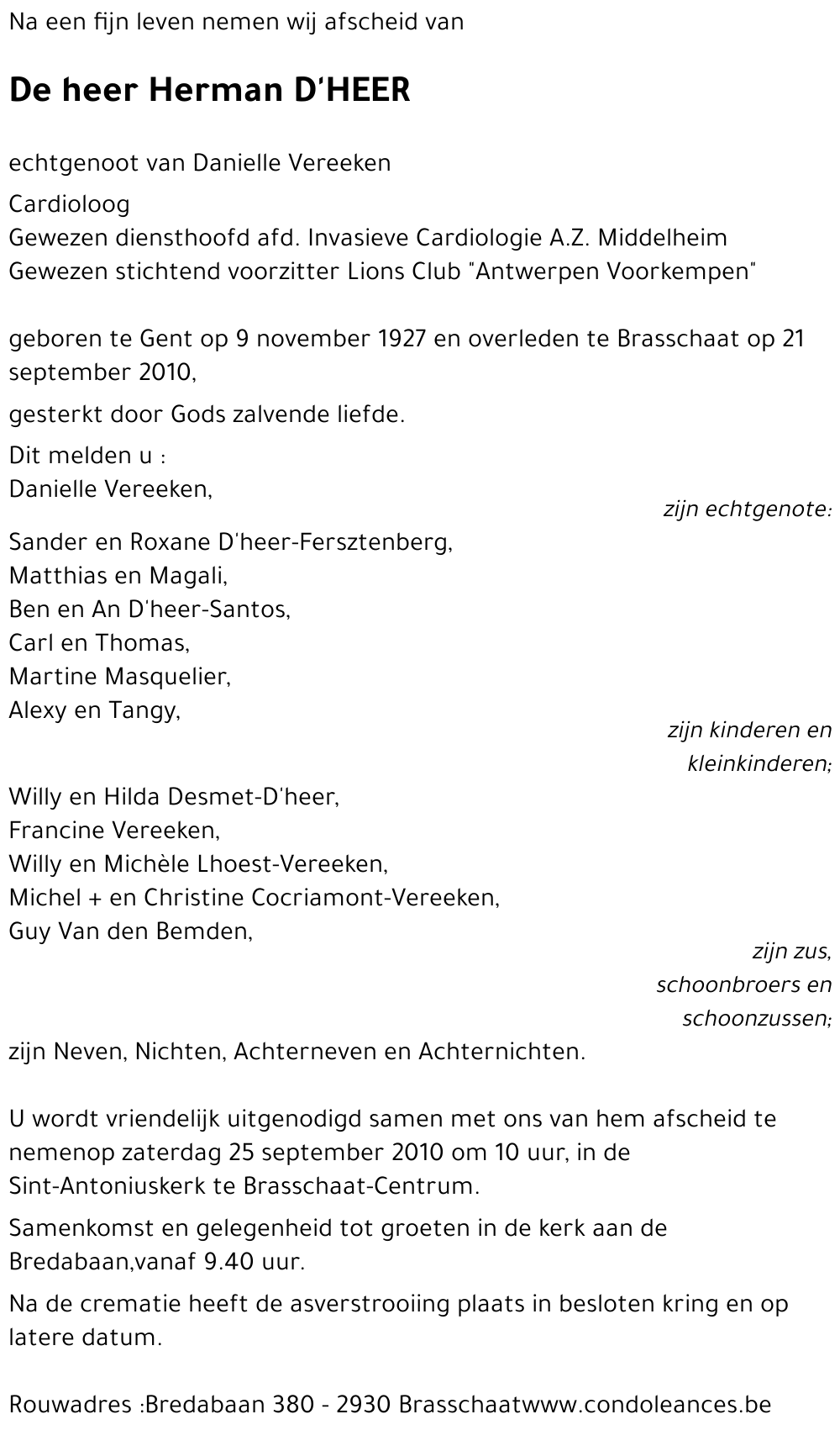 Herman D'HEER