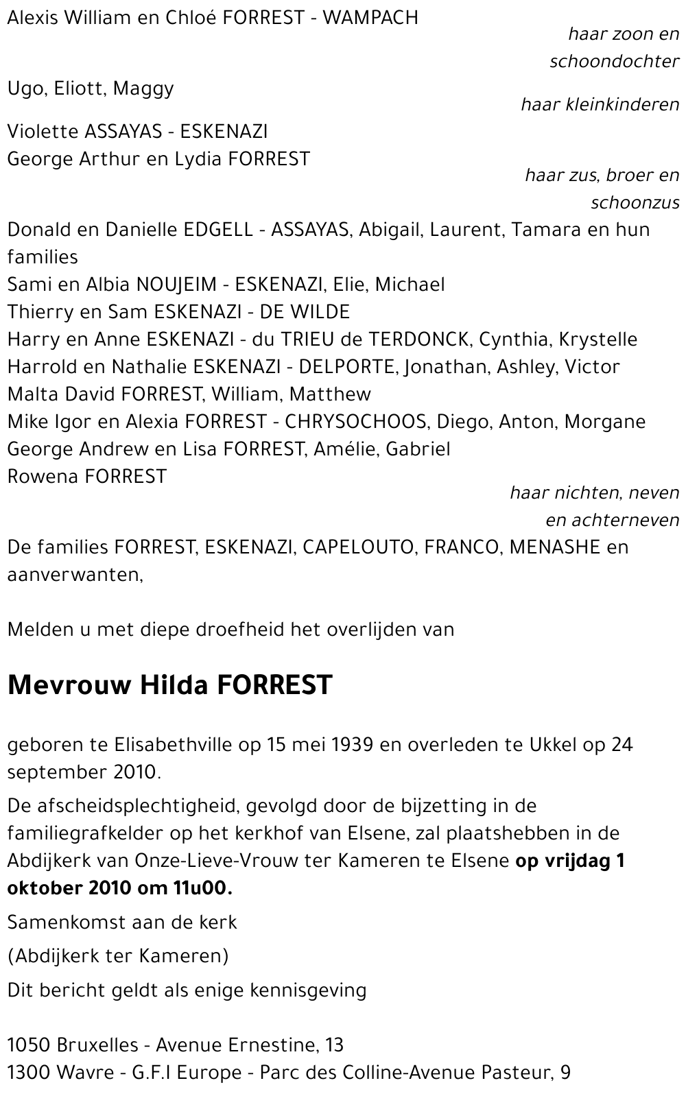 Hilda FORREST