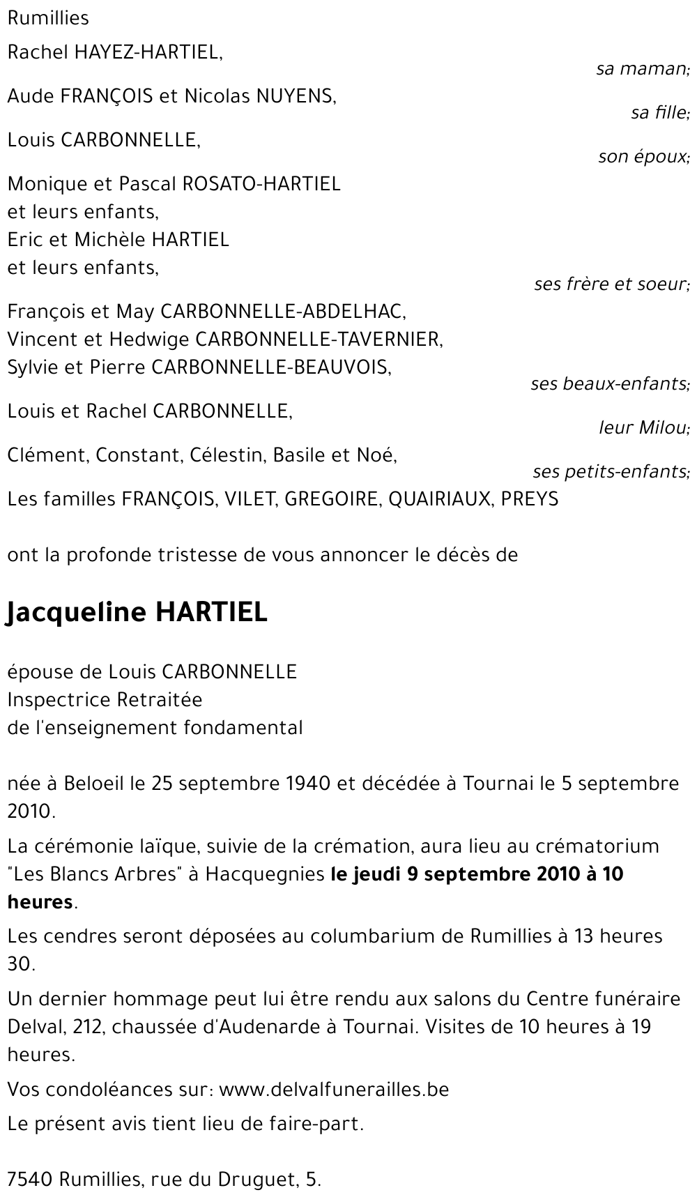 Jacqueline HARTIEL