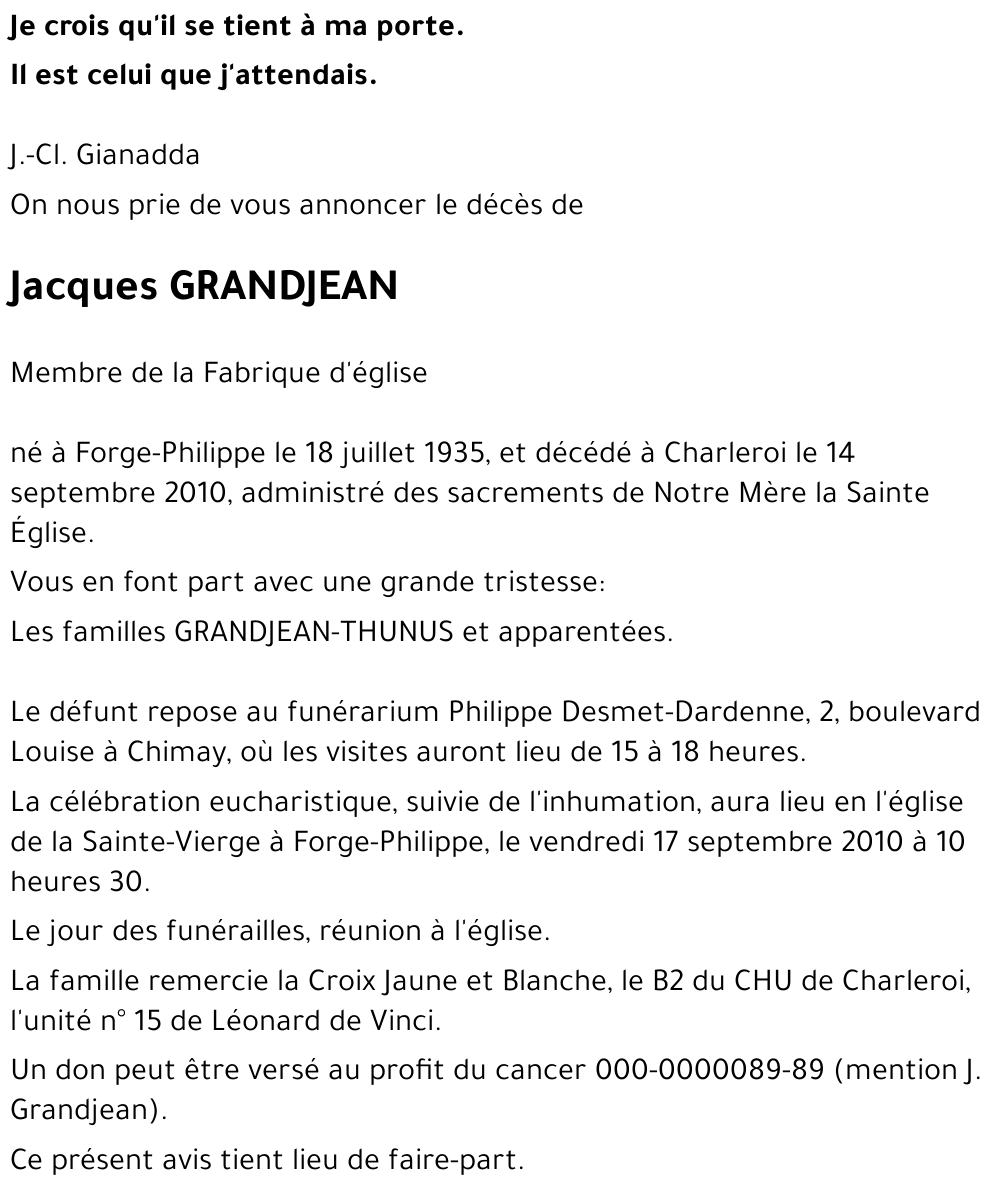 Jacques GRANDJEAN