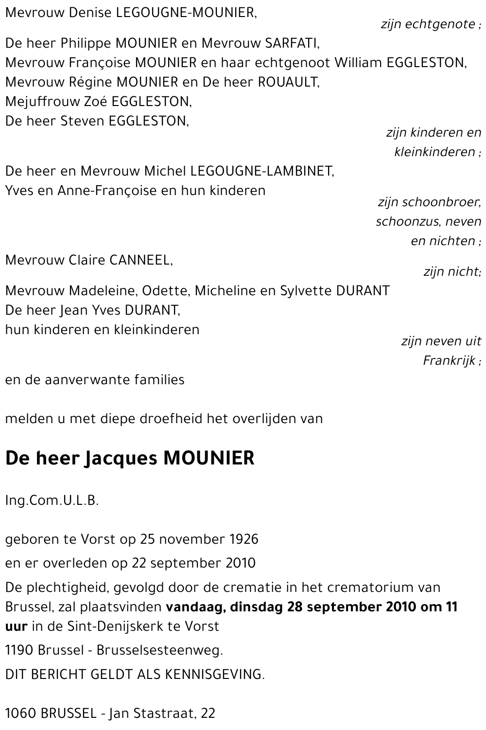 Jacques MOUNIER