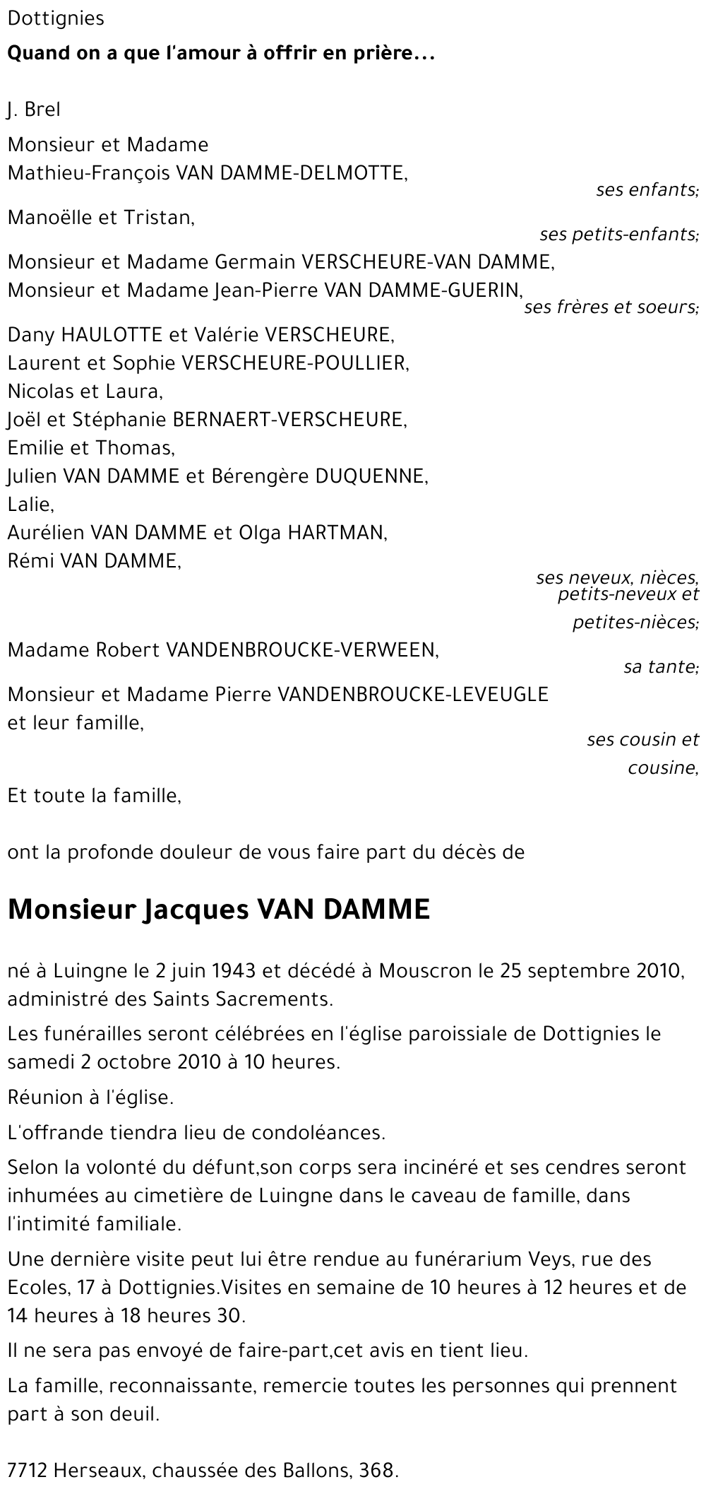 Jacques VAN DAMME