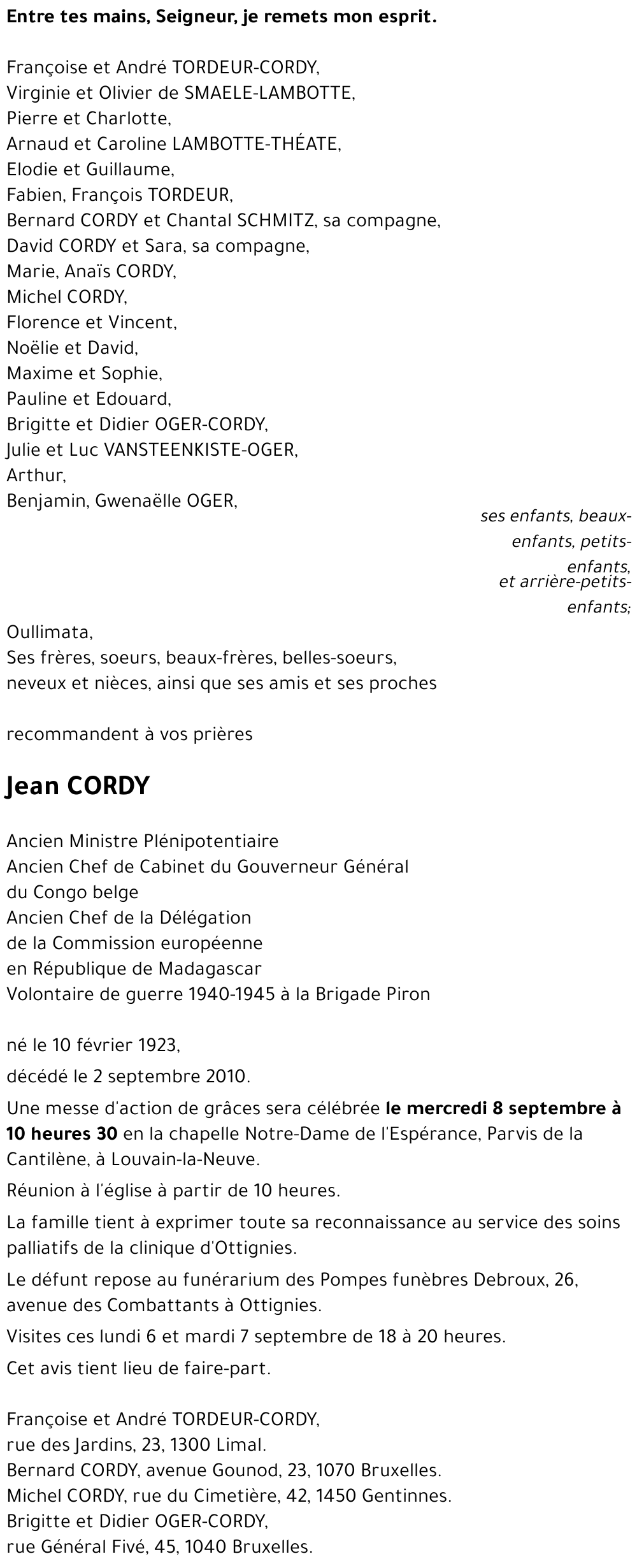 Jean CORDY