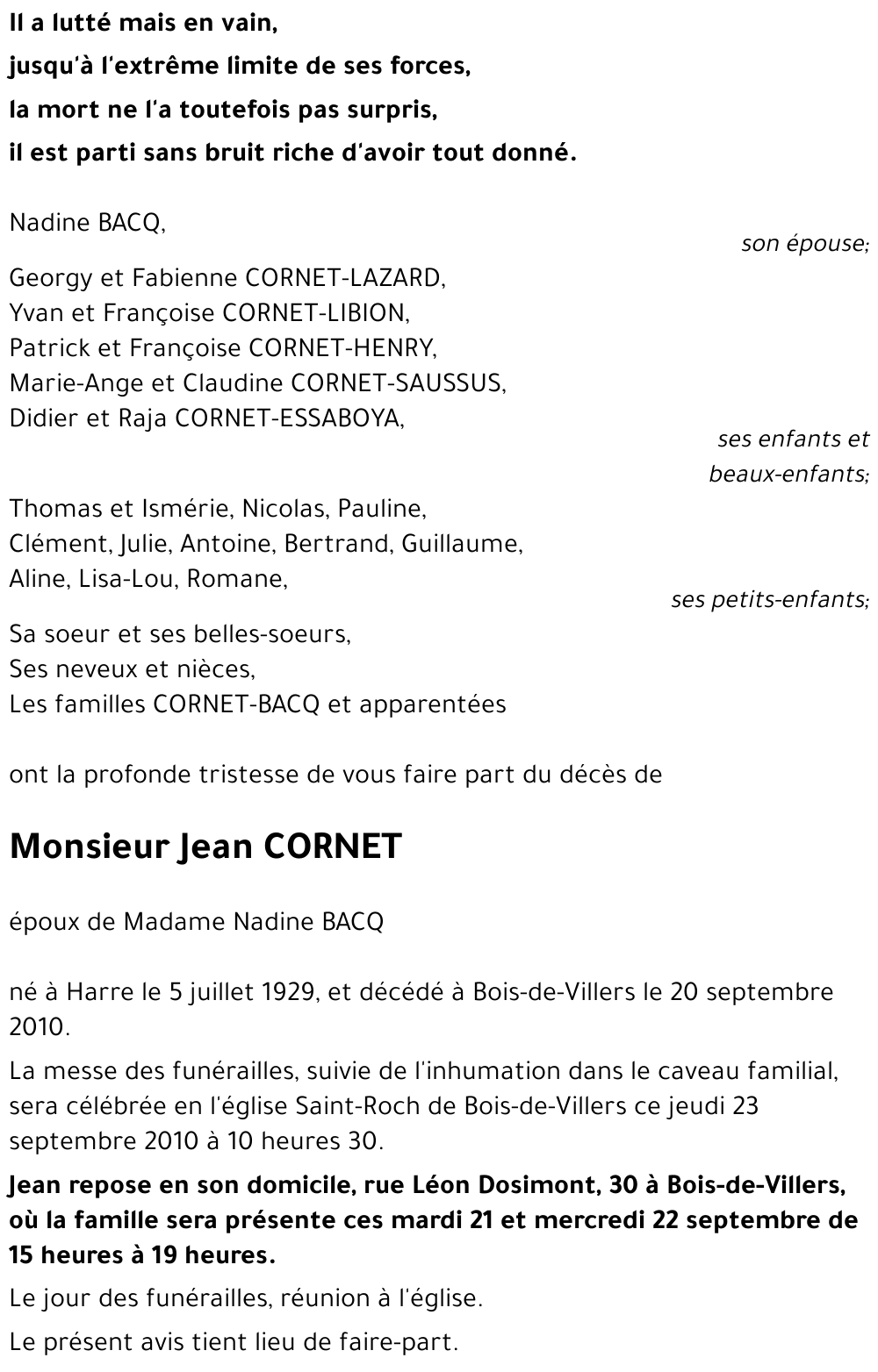 Jean CORNET