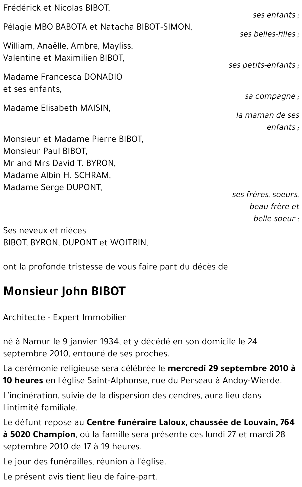 Jean-Pierre BIBOT