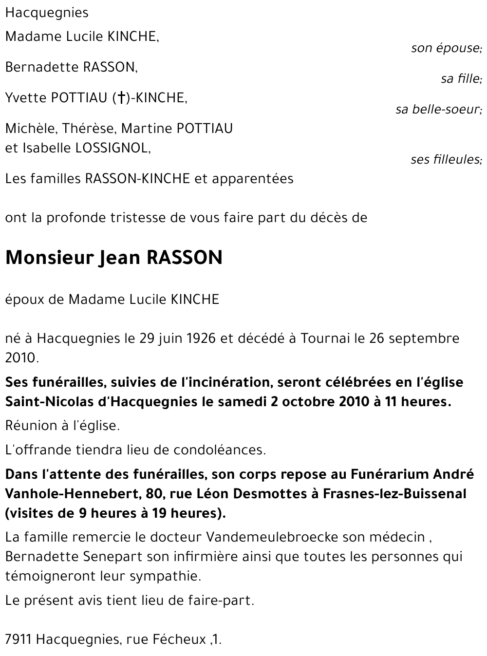 Jean RASSON