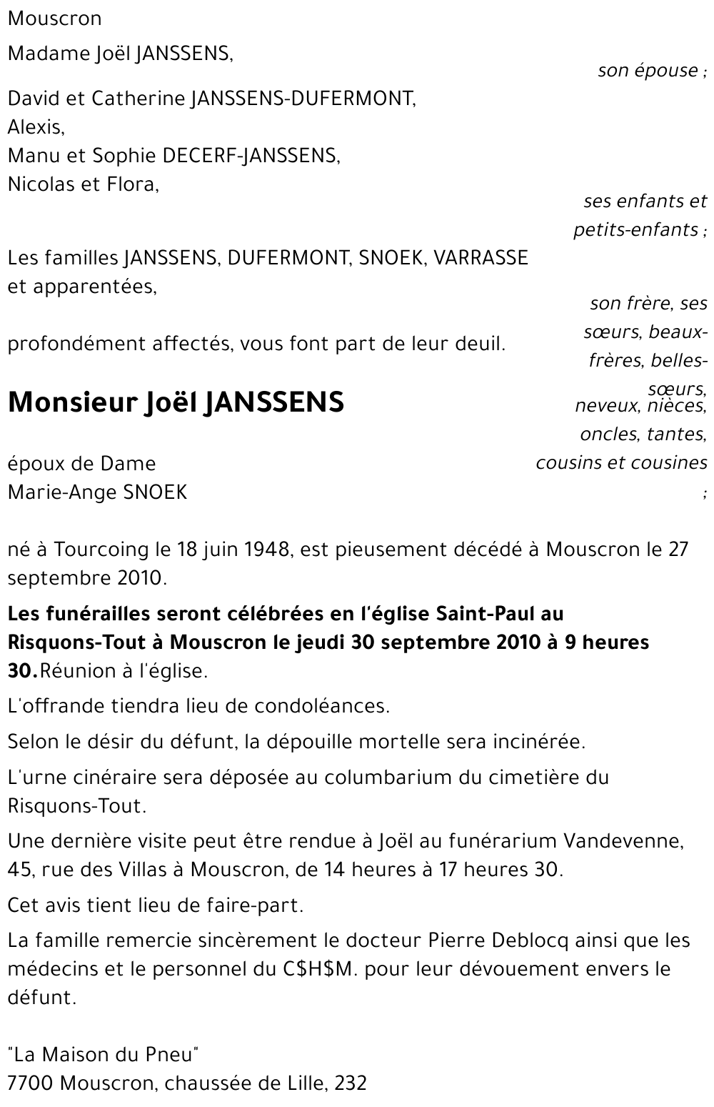 Joël JANSSENS