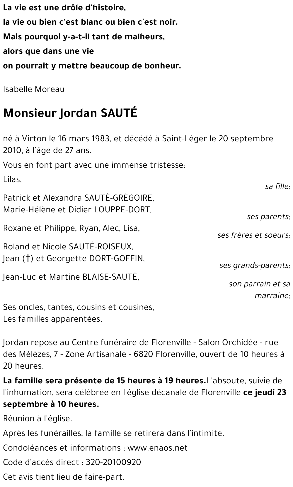 Jordan SAUTE