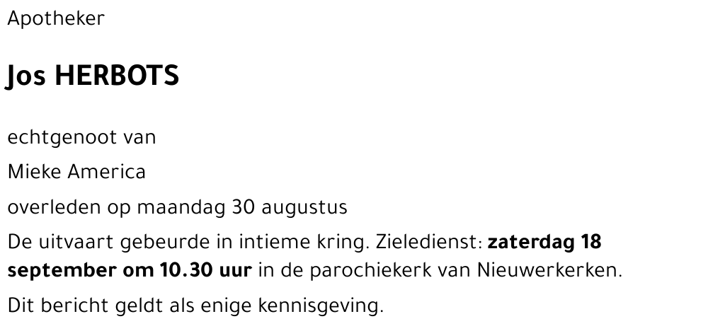 Jos HERBOTS