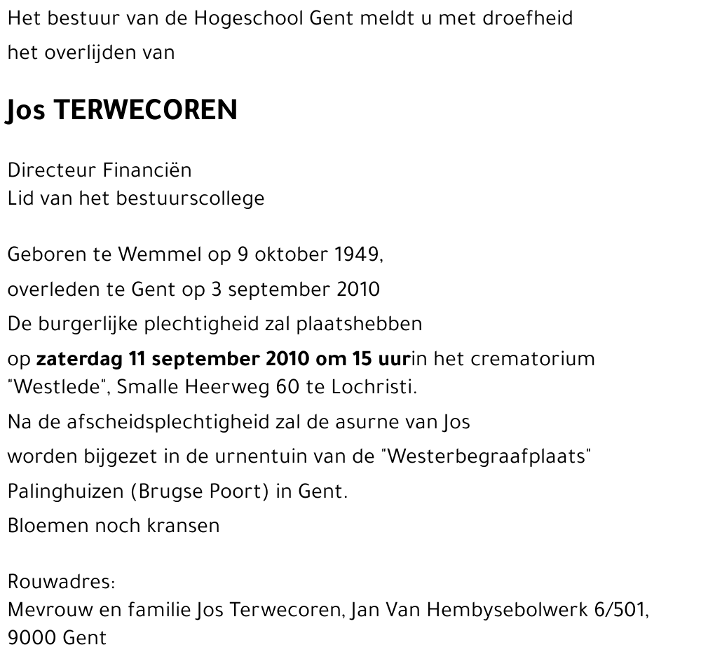 Jos TERWECOREN