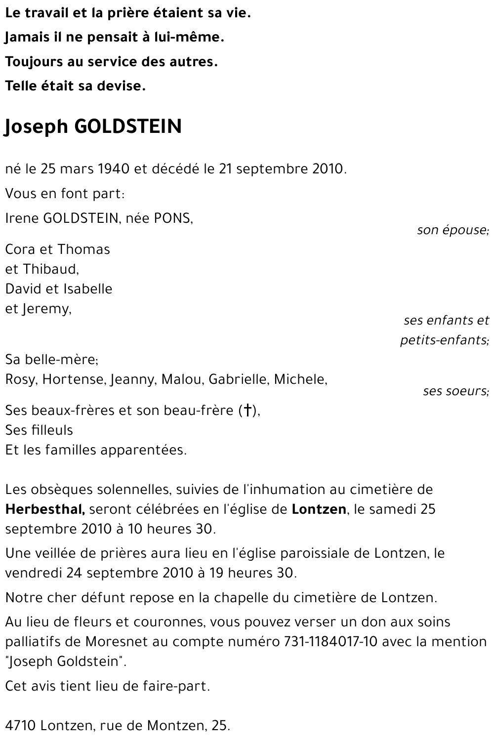 Joseph GOLDSTEIN