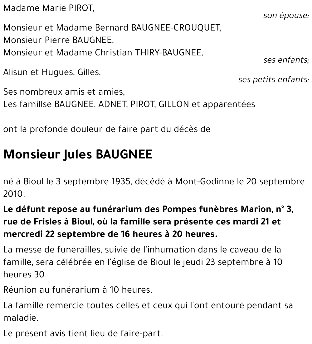 Jules BAUGNEE