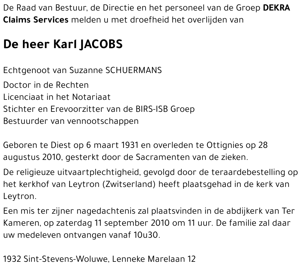 Karl JACOBS