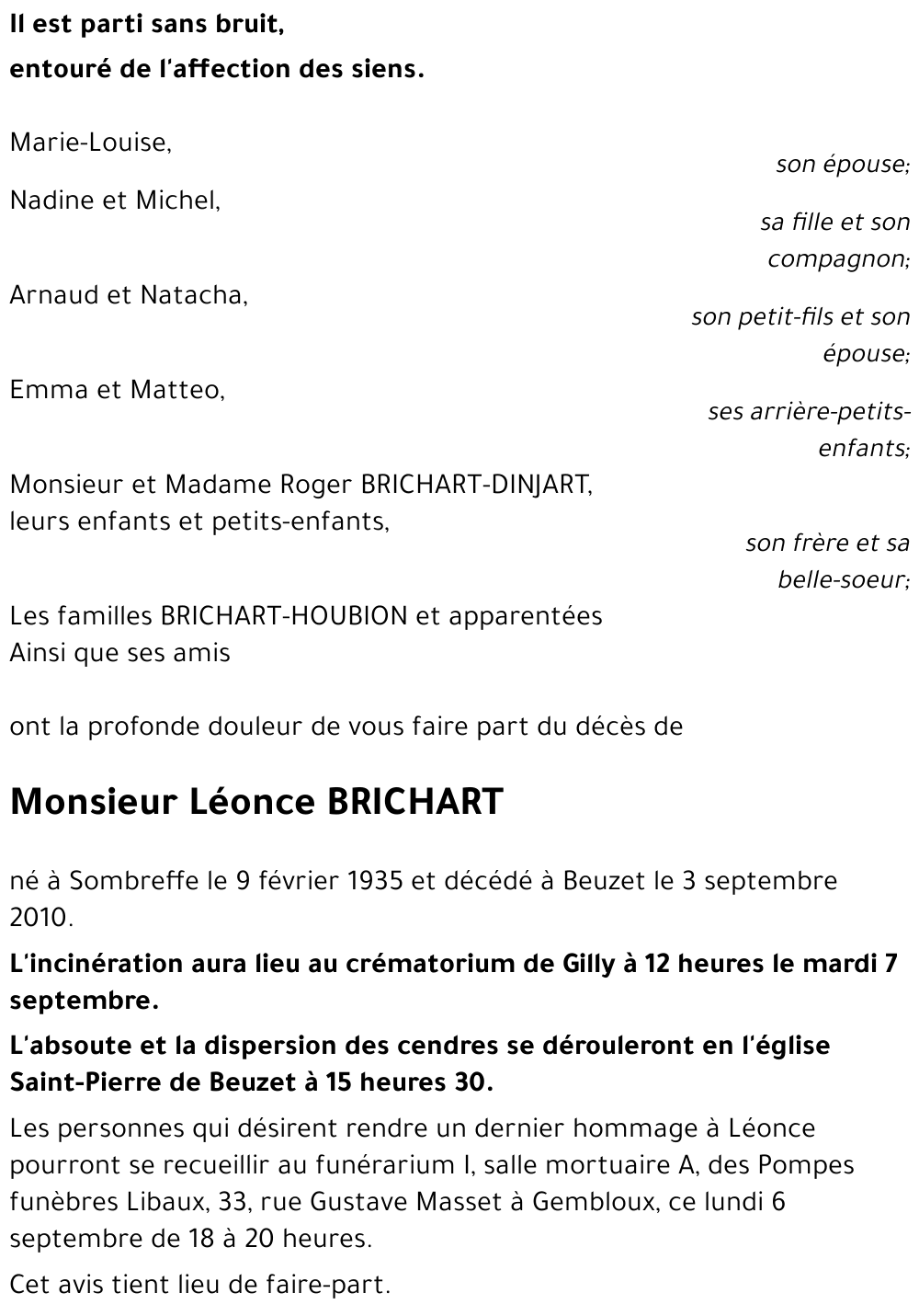 Léonce BRICHART
