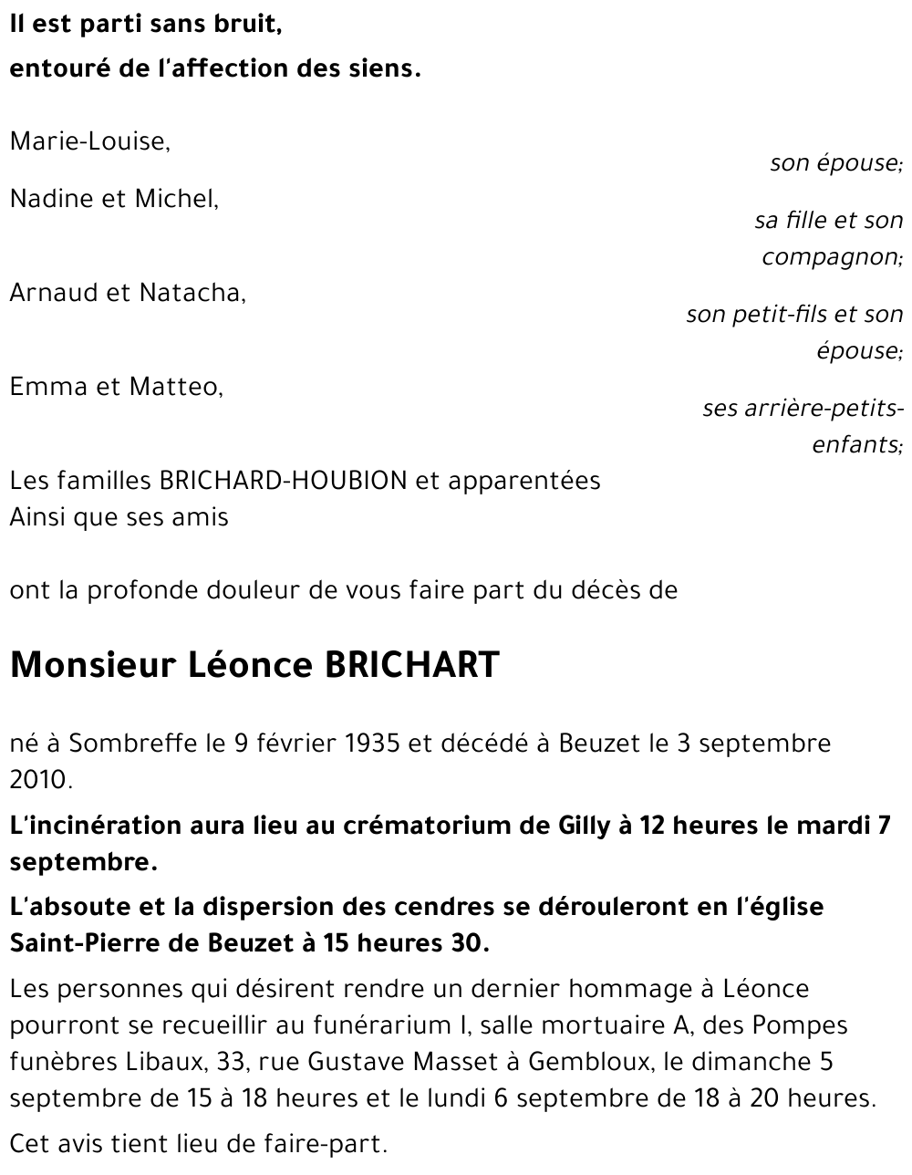 Léonce BRICHART