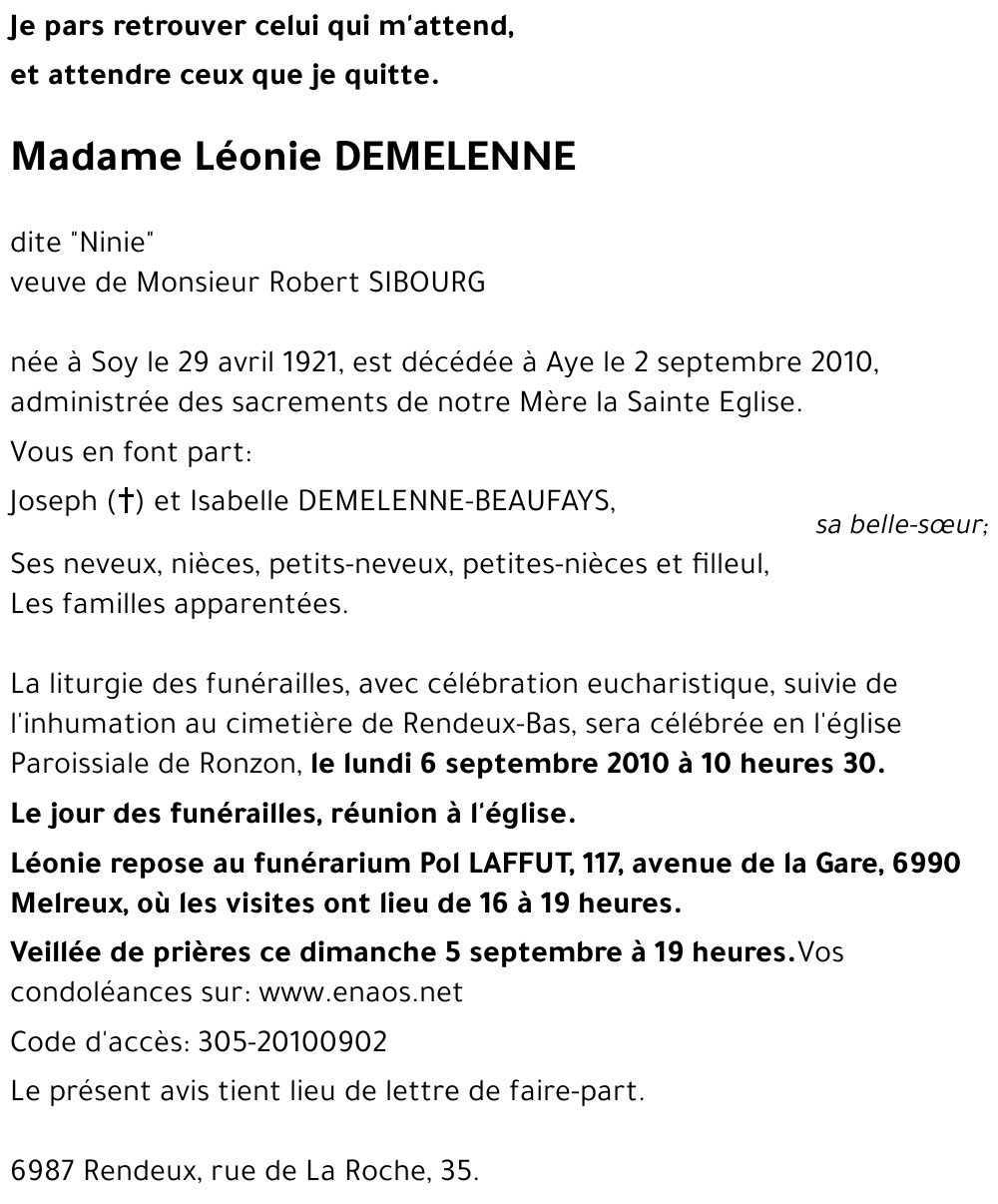 Léonie DEMELENNE