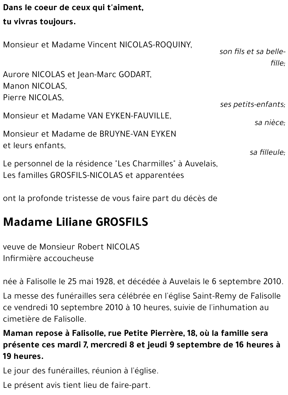 Liliane GROSFILS