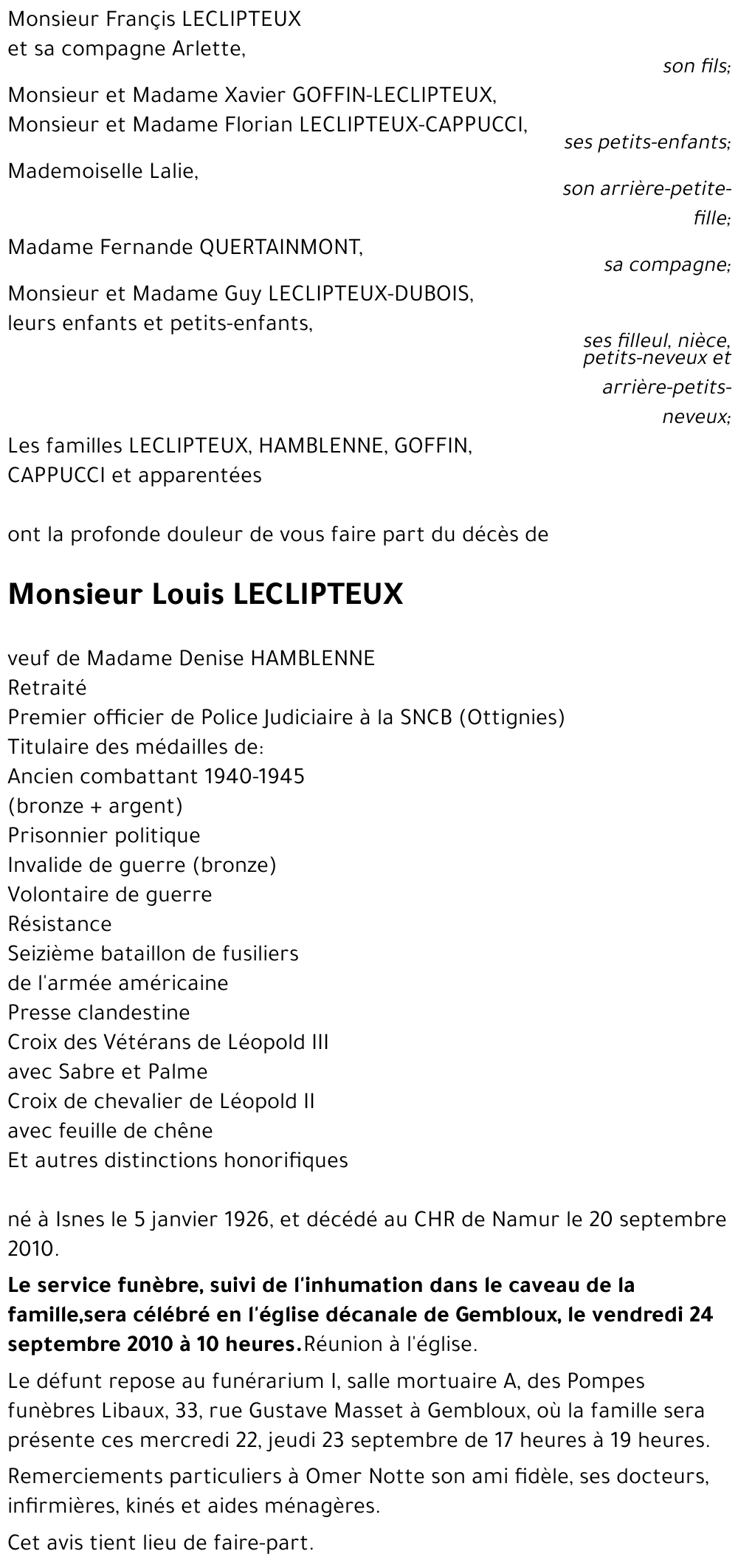 Louis LECLIPTEUX