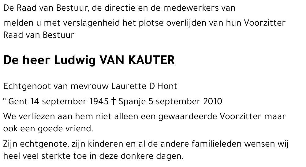 Ludwig VAN KAUTER