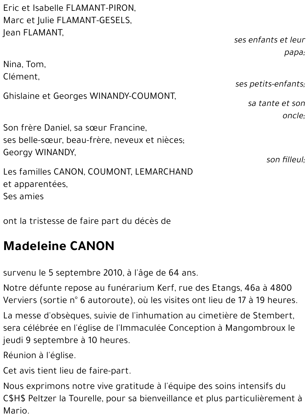 Madeleine CANON