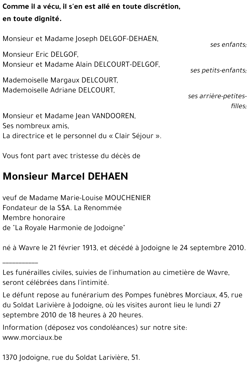 Marcel DEHAEN