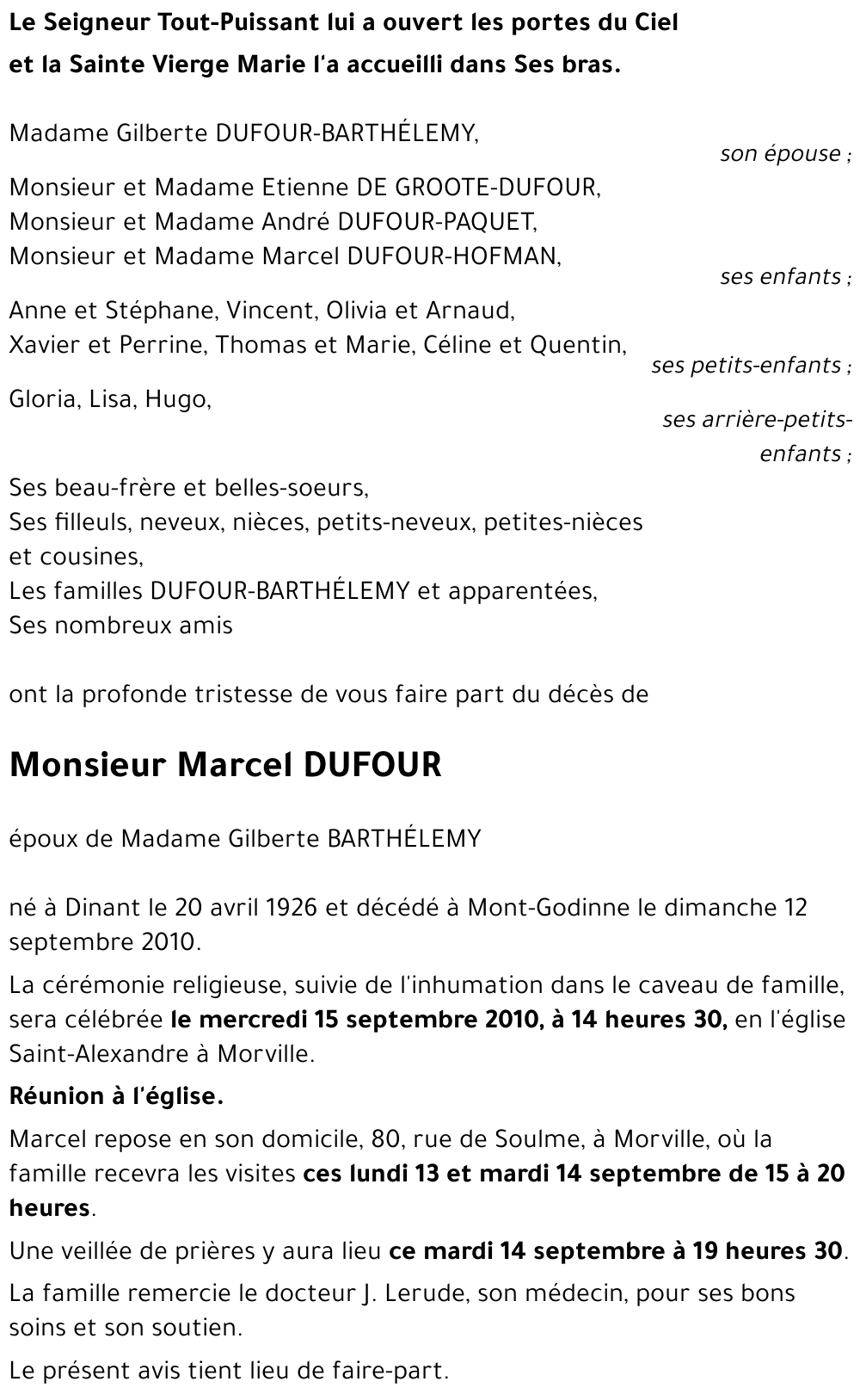 Marcel DUFOUR