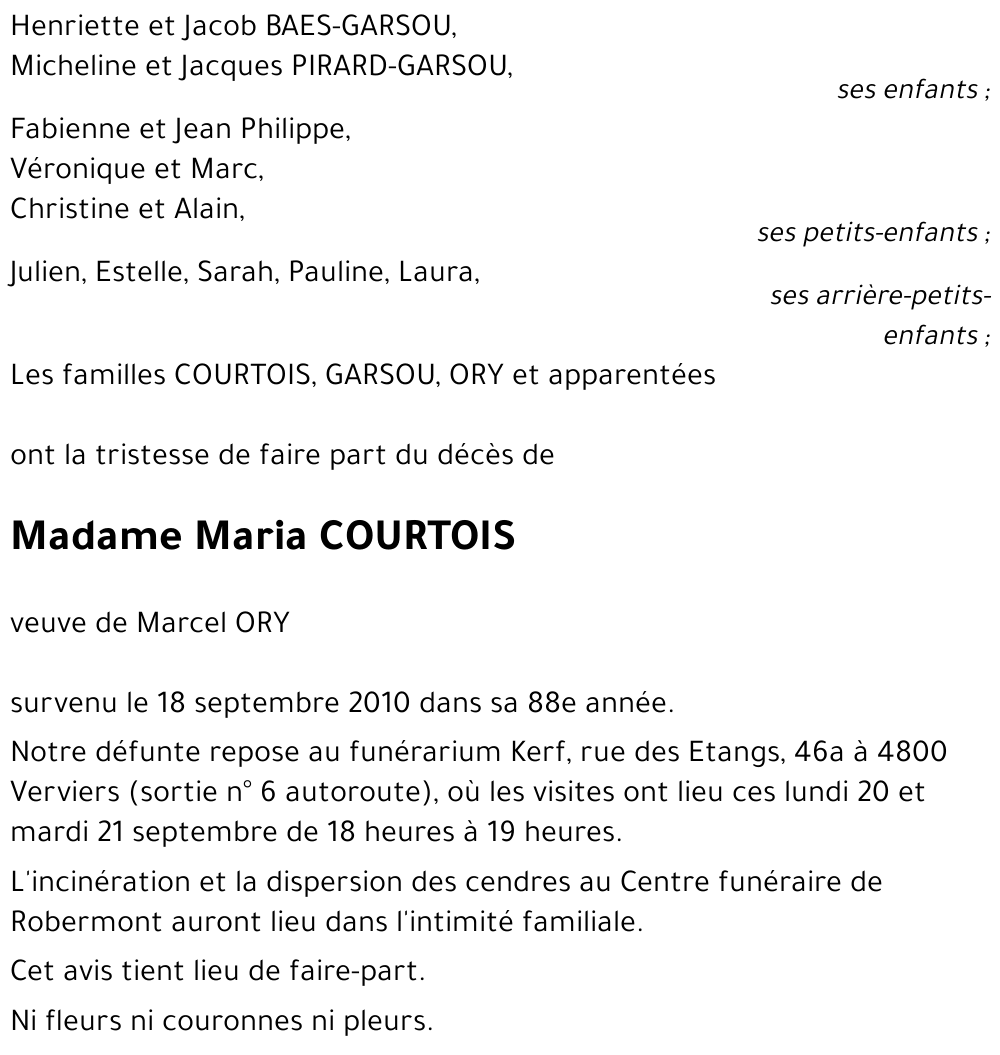 Maria COURTOIS