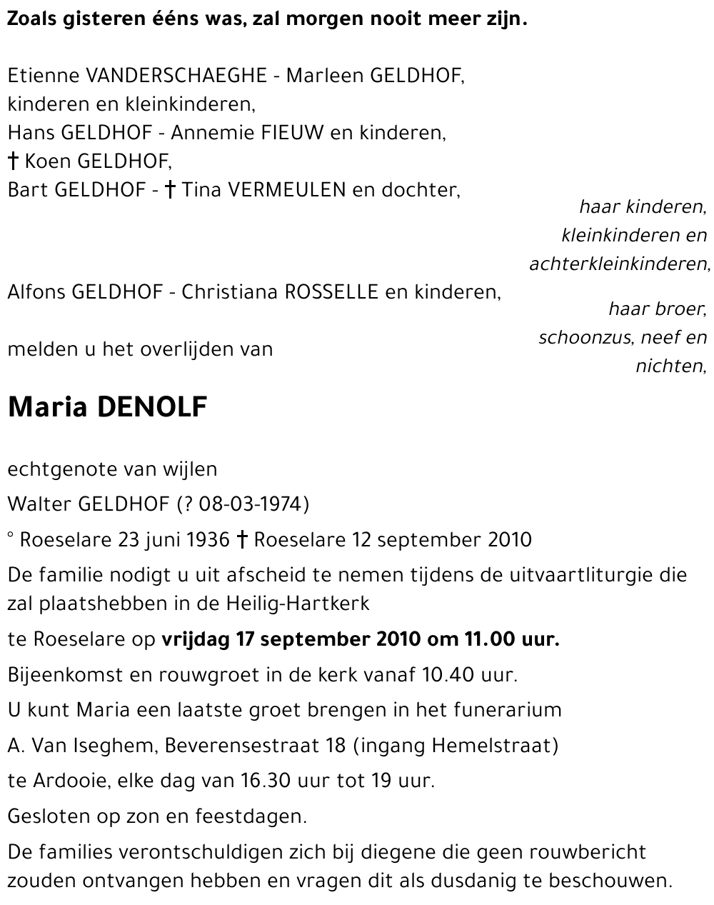 Maria DENOLF